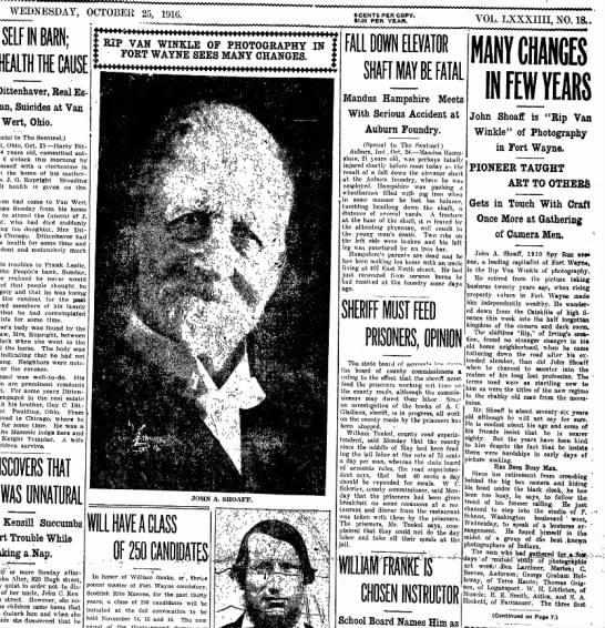 1916 Fort Wayne Weekly Sentinel image