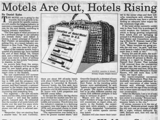 Motels Are Out, Hotels Rising/Daniel Kahn - 