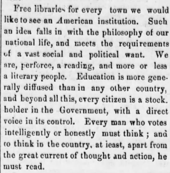 Free libraries can build strong societies - 1869 - 