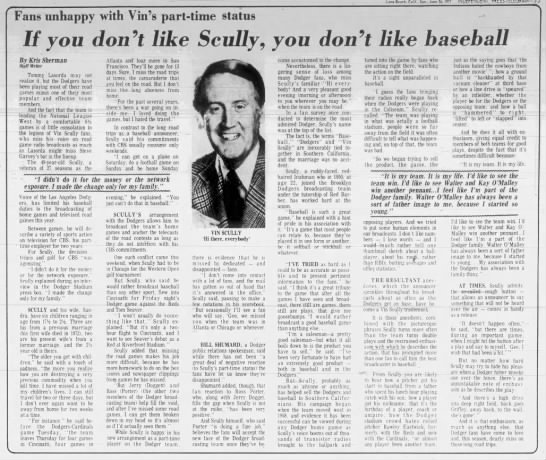 If you don't like Scully, you don't like baseball - 