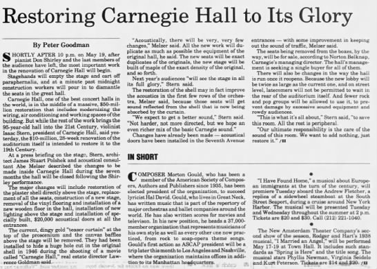 Restoring Carnegie Hall to Its Glory - 