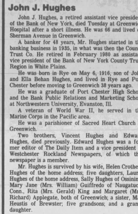 Obituary for John J. Hughes (Aged 66) - 
