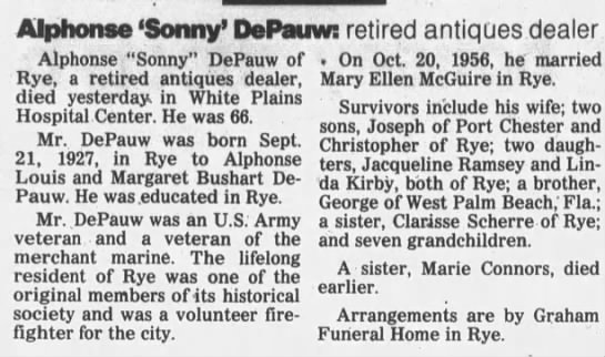 Obituary for Alphonse Sonny DePauw (Aged 68) - 