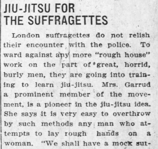 Jiu-Jitsu for the Suffragettes - 