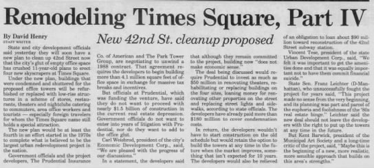 Remodeling Times Square, Part IV/David Henry - 