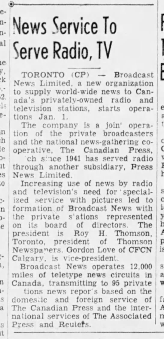 Broadcast News 1954 - 