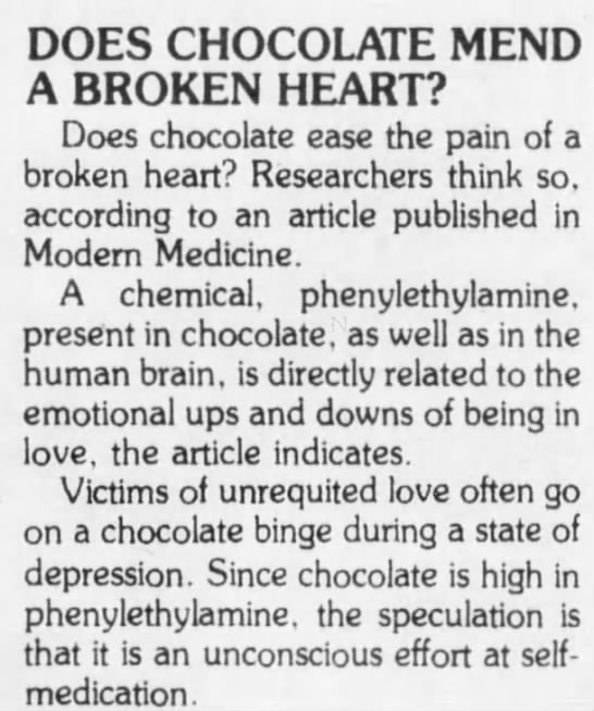 Chocolate for heartbreak - 