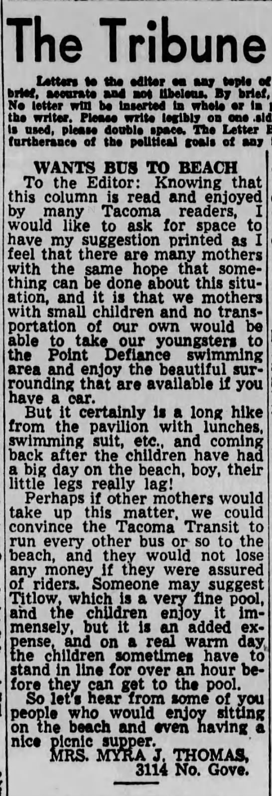 1956 letter to the editor - 