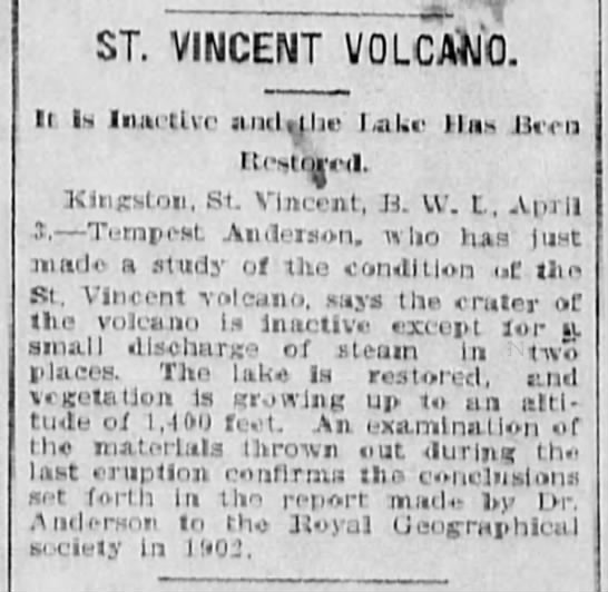 St. Vincent Volcano (1907) - 