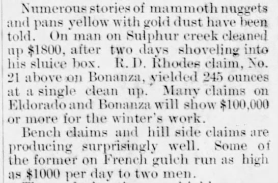 News from the Klondike Gold Rush - 1898 - 