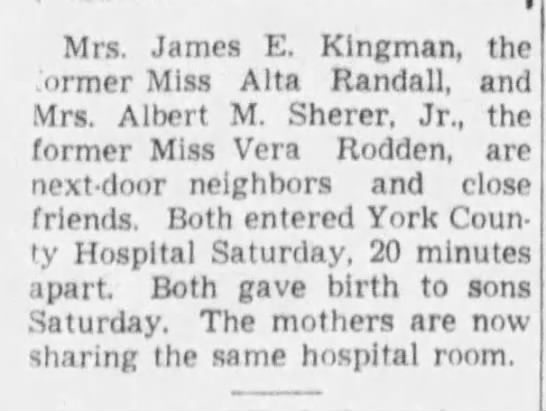 Three York County neighbors all give birth 20 minutes apart - share hospital room. - 