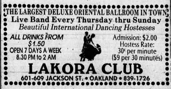 Lakora Club -- 601-609 Jackson - 