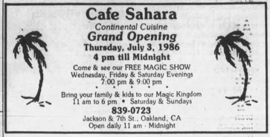 Cafe Sahara grand opening - 