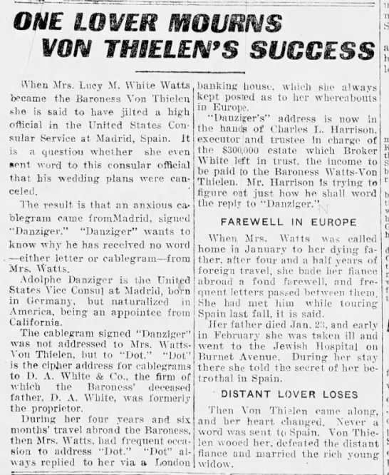 "One Lover Mourns Von Thielen's Success" (Adolphe de Castro) - 