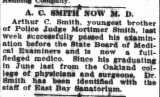 Dr. Arthur C. Smith - 