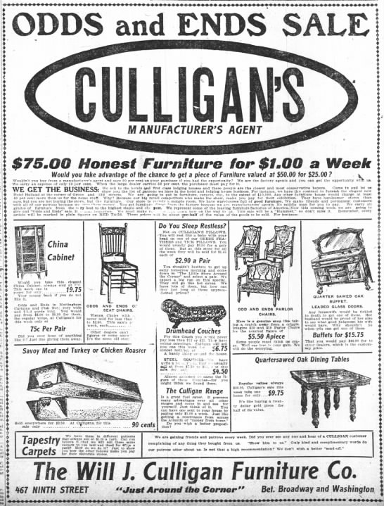 Will J. Culligan Furniture Co. - 