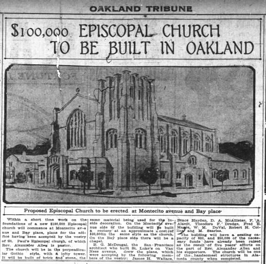 1911-05 - Episcopal church to be built - 