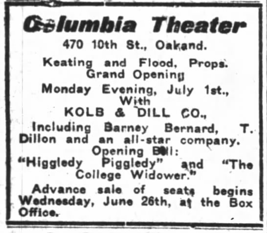 Columbia Theater -- Keating and Flood - 