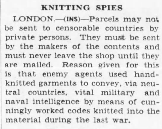 Knitting Spies - 
