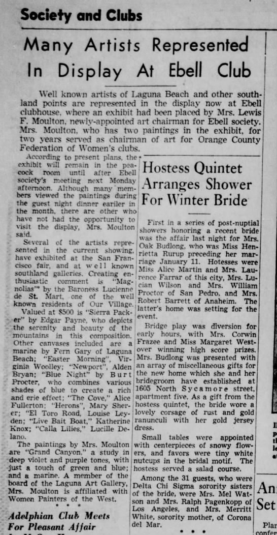 Santa Ana Register, January 22, 1942, Ebell Clubhouse - 