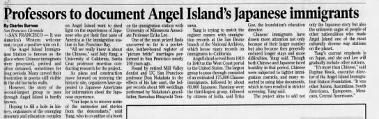 Japanese immigration not as controlled as Chinese at Angel Island  - 