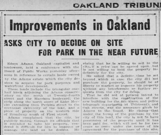 1910-08 City intends to acquire Adams property - 