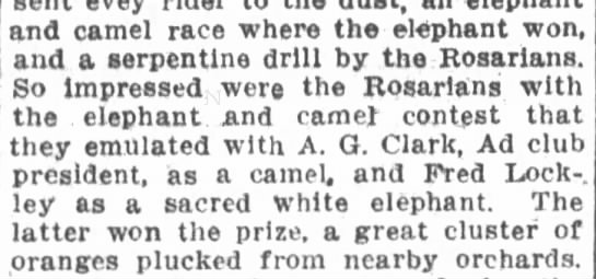 Camel and elephant race at the 1913 Tournament of Roses - 