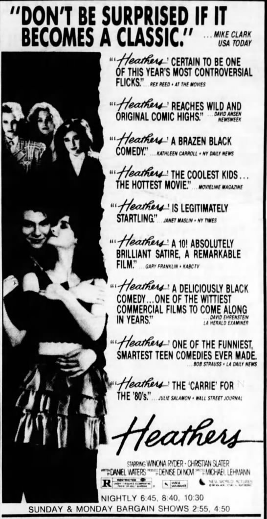 Generation X - Cultural History - Movies - Heathers - 