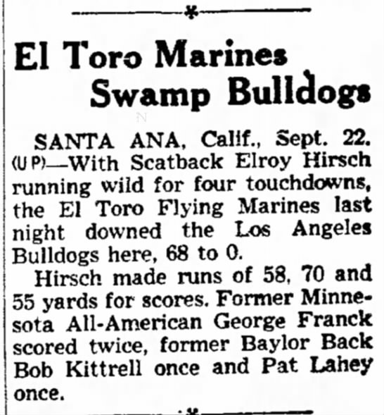 El Toro Marines Swamp Bulldogs - 