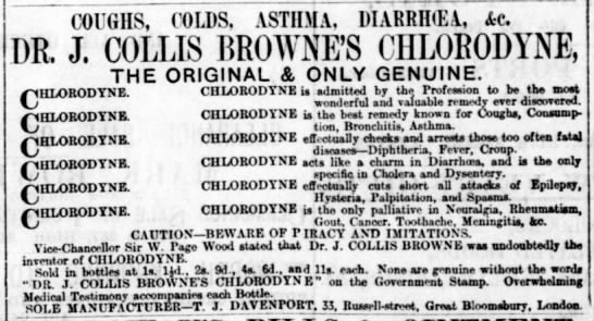 Chlorodyne ad (1897) - 