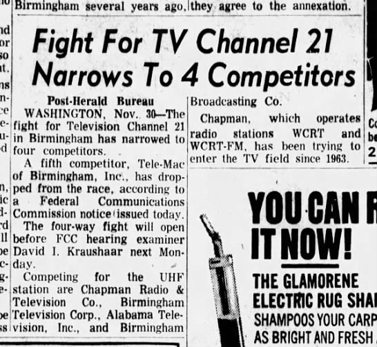 Fight For TV Channel 21 Narrows To 4 Companies - 