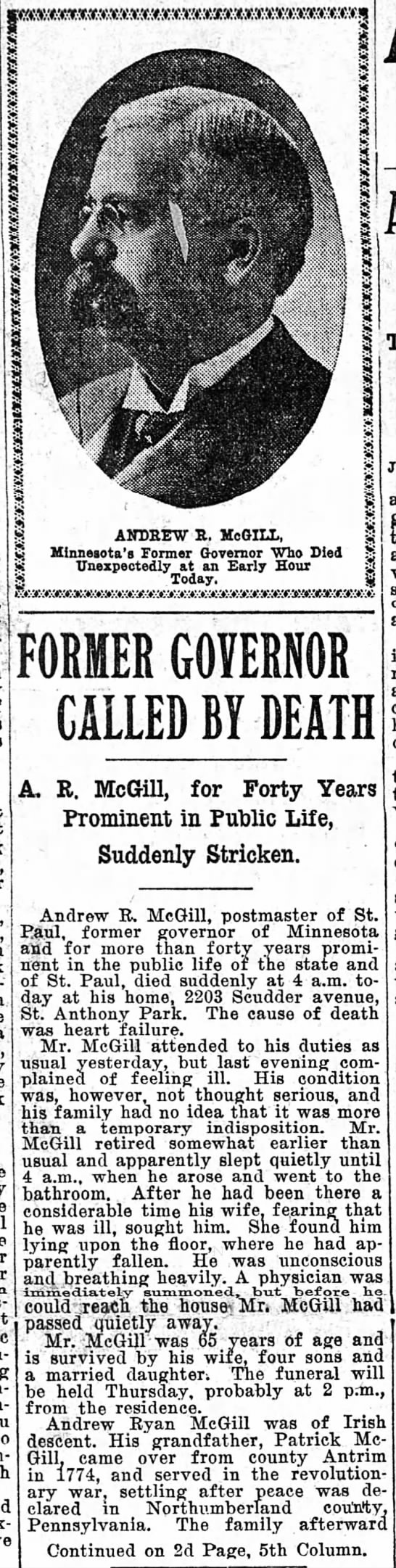Former Governor Called by Death (part 1) - 