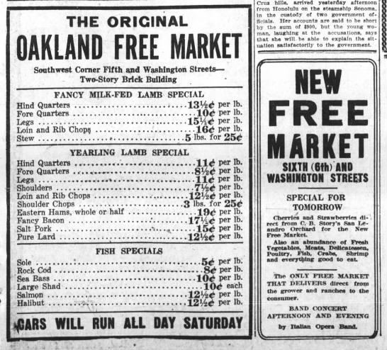 Original Oakland Free Market vs. New Free Market - 