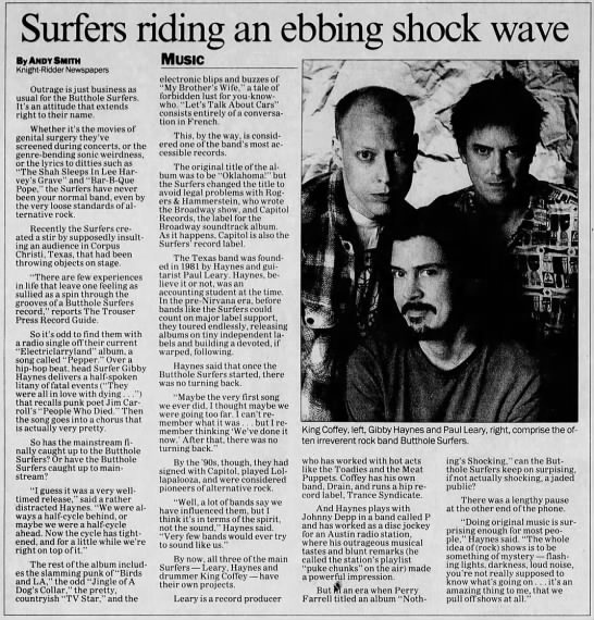 Butthole Surfers circa 1996 - 