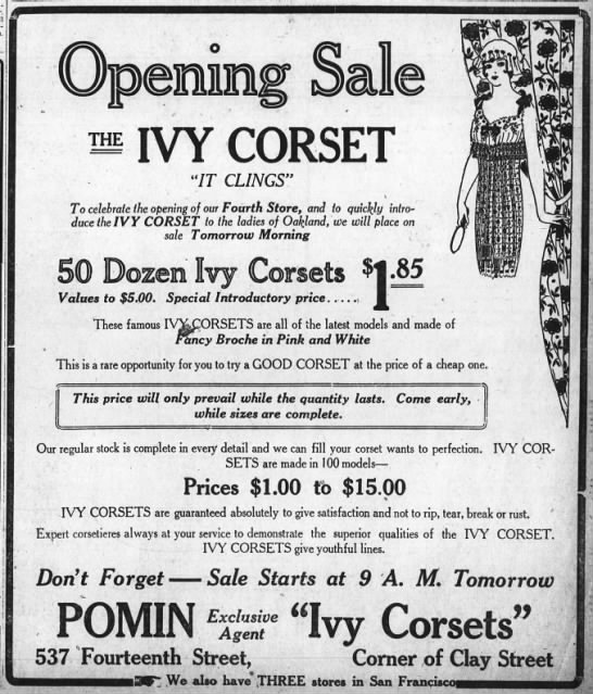 Pomin -- exclusive agent "Ivy Corsets" - 