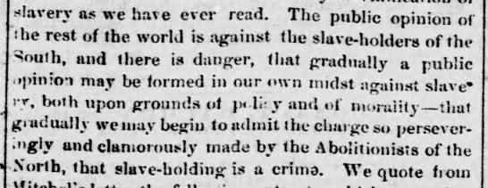 Citizens from Macon contend with abolitionists from the north - 