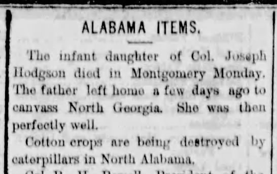 Alabama news in the Ledger-Enquirer 1872 - 