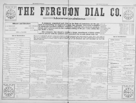 Advertisement for the Ferguson Dial Co. - 