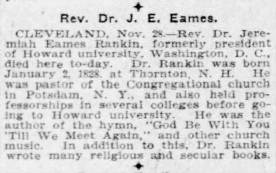 Rev. Dr. J. E. Eames - 