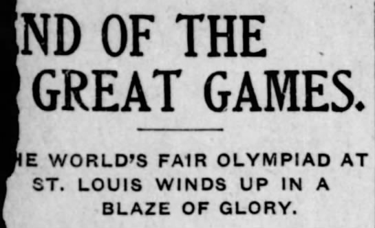End of St. Louis Games - 