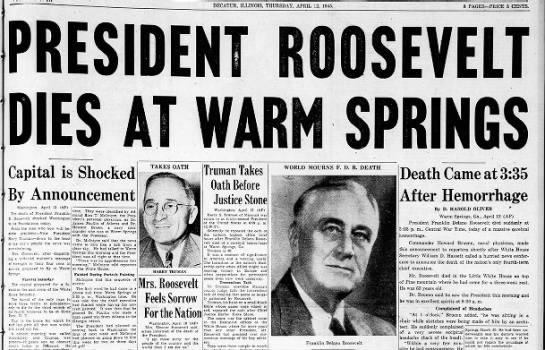 Death of FDR - 