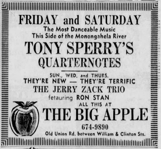 The Big Apple, a Buffalo supper club (1968). - 