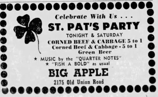 Big Apple  supper club in Buffalo (1972). - 