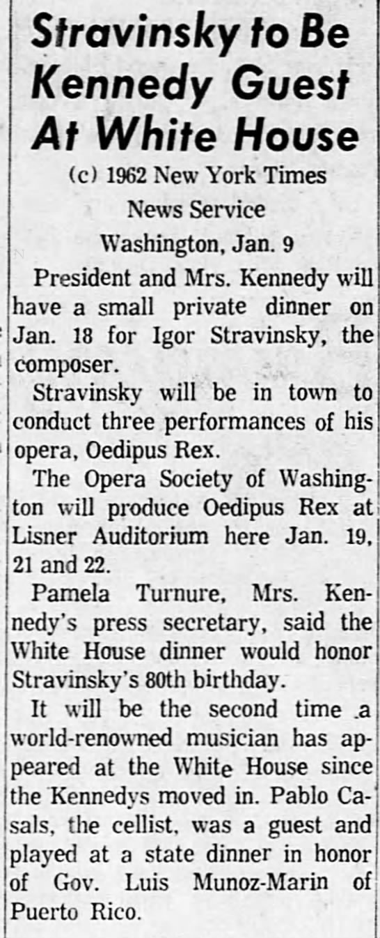 Stravinsky Kennedy - 