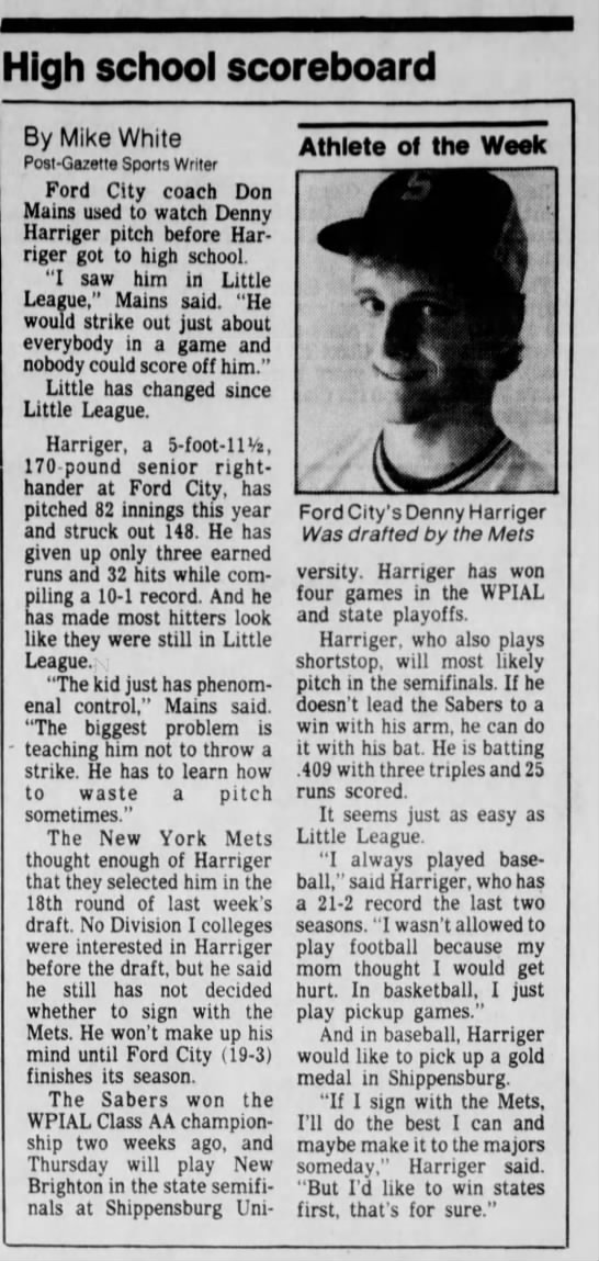 Denny Harriger - June 9, 1987 - Greatest21Days.com - 