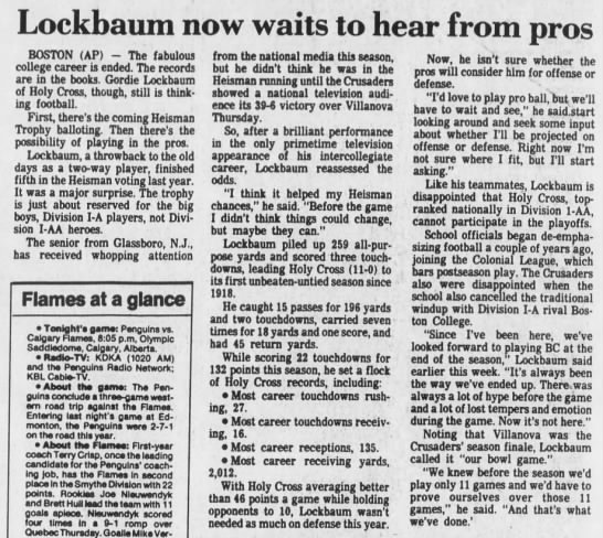 Lockbaum now waits to hear from pros - 