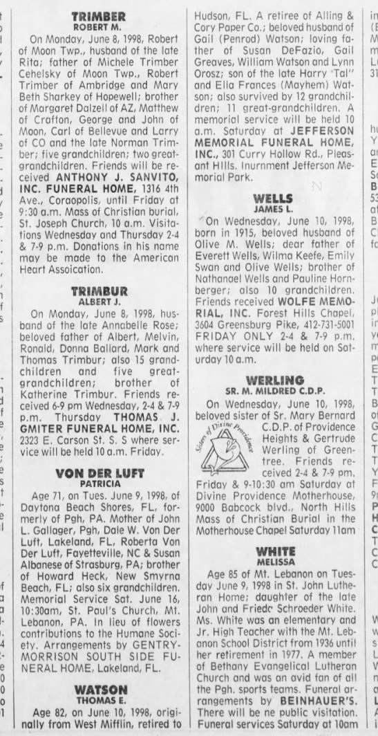 Obituary Thomas E Watson Newspapers Com