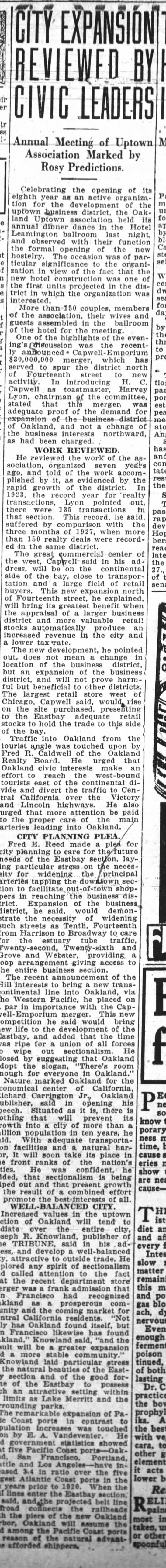 City Expansion Reviewed by Civic  Leaders - Apr 06, 1927 - 