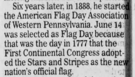 History of Flag Day - 