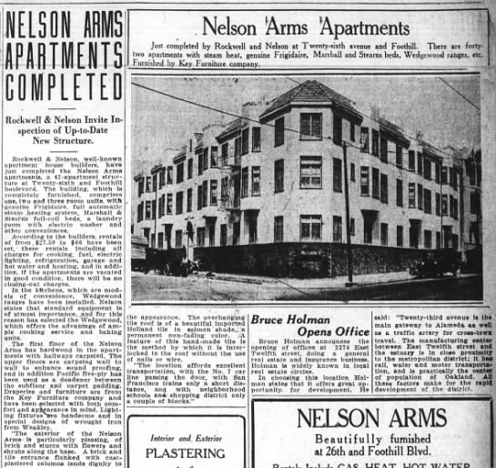 Nelson Arms Apartments -- Foothill and 26th - 